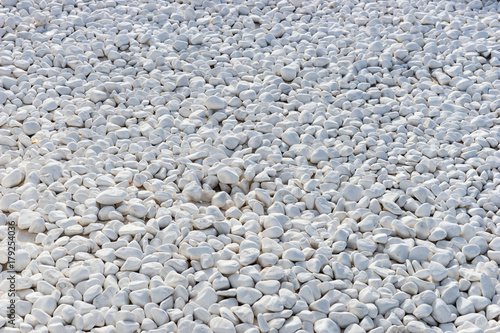 Background and texture of many white round stones