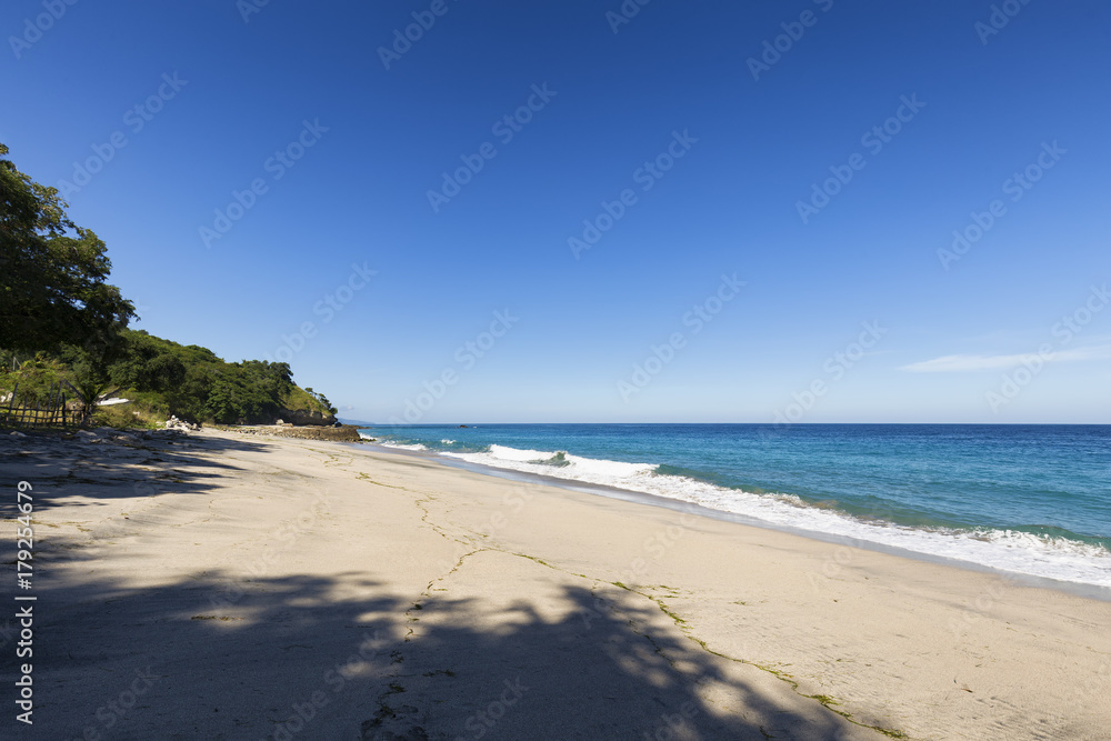 Empty beach in Paga, East Nusa Tenggara, Indonesia.