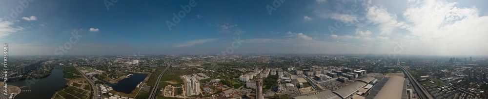 Panorama in city