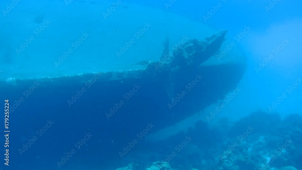 ship wreck Hilma Hooker Bonaire island caribbean sea underwater 1080P video ship wreck Hilma Hooker Bonaire island caribbean sea underwater 1080P video