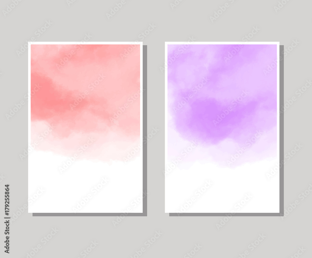 Watercolor design banners