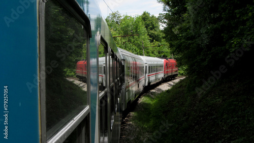 Train Ride Through Forest