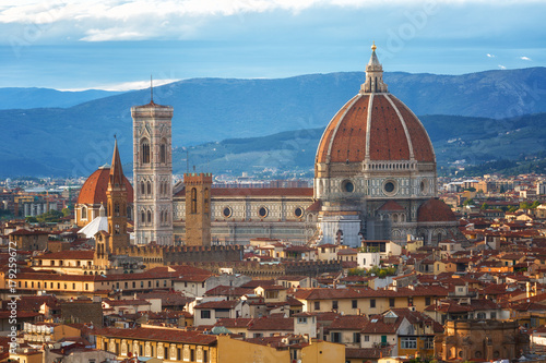 Florence Duomo. Basilica di Santa Maria del Fiore  Basilica of Saint Mary of the Flower  in Florence  Italy