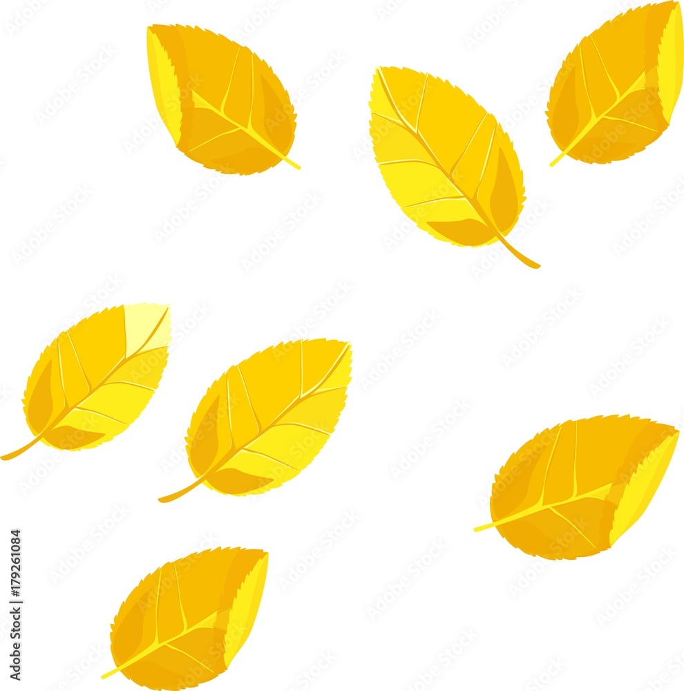 Background with flying yellow fall leaves Background with flying yellow fall leaves