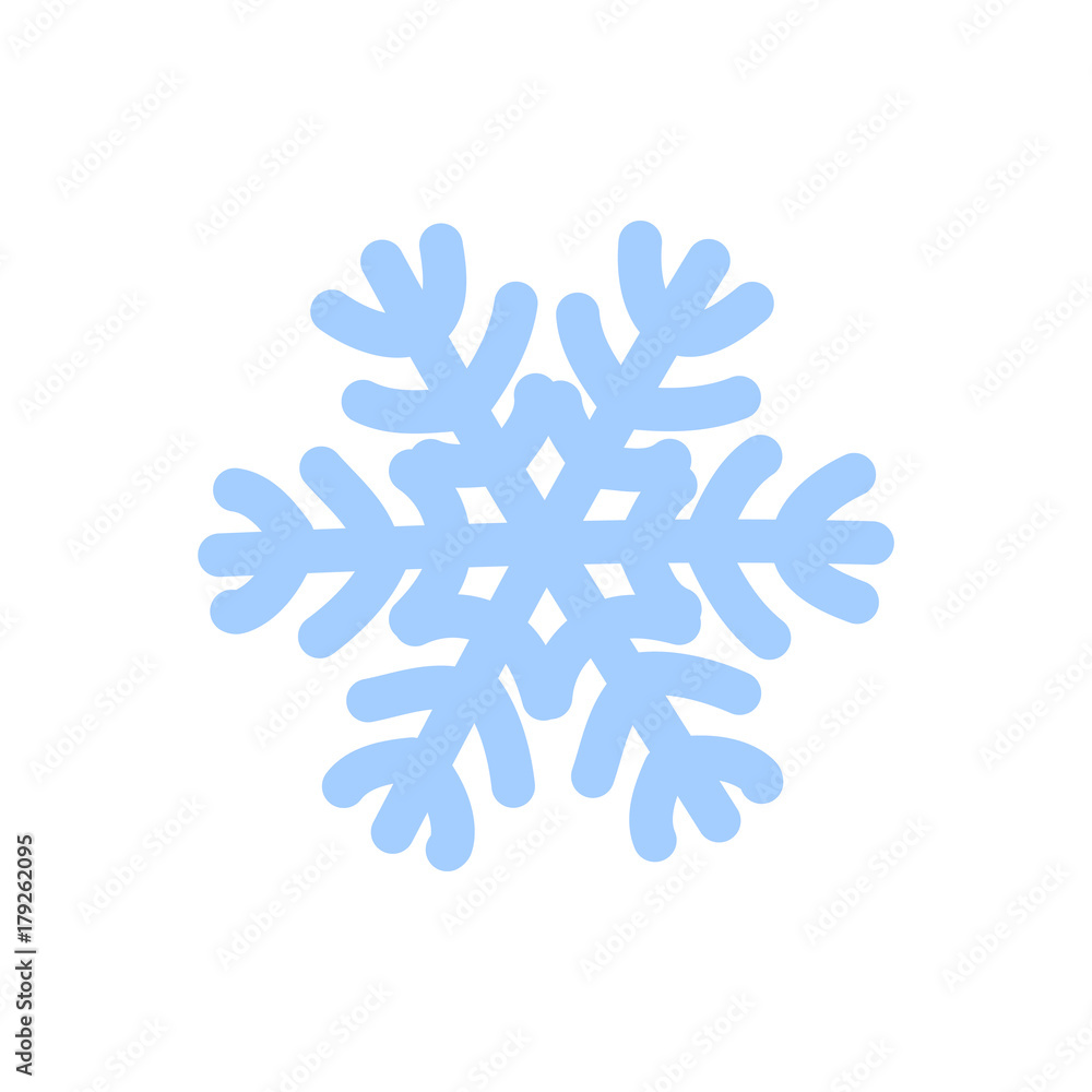 Snowflake icon. Blue silhouette snow flake sign, isolated on white background. Cartoon design. Symbol of winter, frozen, Christmas, New Year holiday. Graphic element decoration. Vector illustration Snowflake icon. Blue silhouette snow flake sign, isolated on white background. Cartoon design. Symbol of winter, frozen, Christmas, New Year holiday. Graphic element decoration. Vector illustration