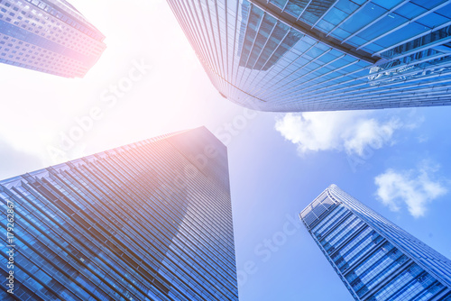 Skyscrapers from a low angle view