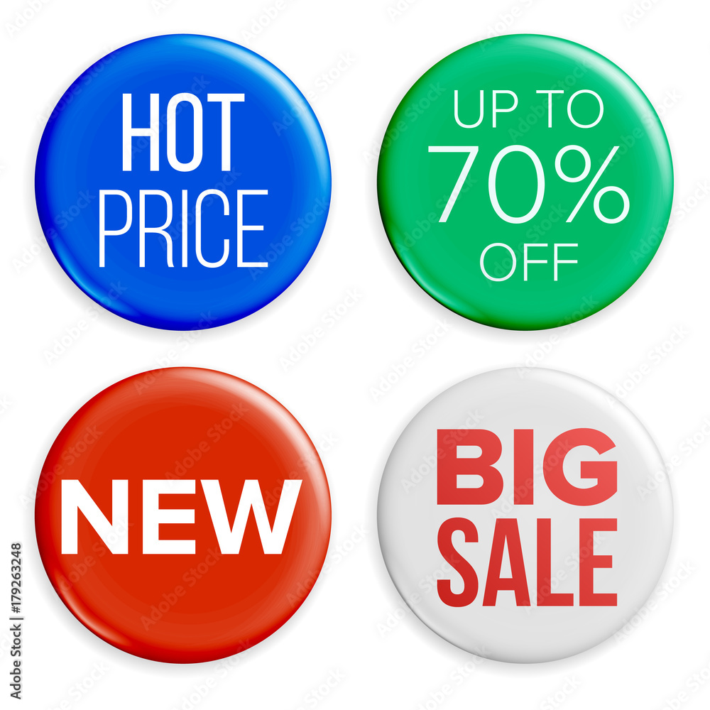 Sale Buttons Set Vector. Super Sale And Special Offer. Product Advertising Isolated Illustration Sale Buttons Set Vector. Super Sale And Special Offer. Product Advertising Isolated Illustration