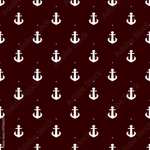 Anchor seamless pattern. Vector