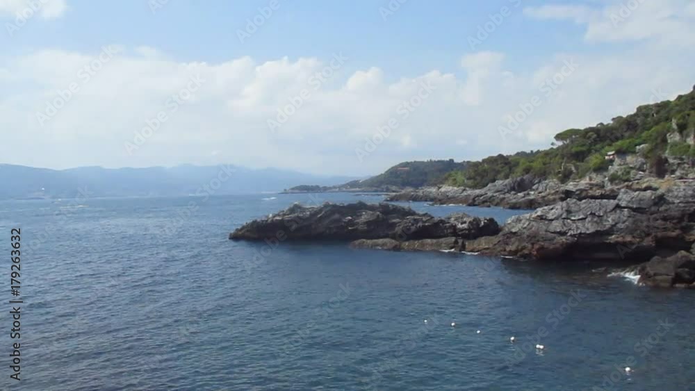 View of the sea and the rocky coast b View of the sea and the rocky coast b
