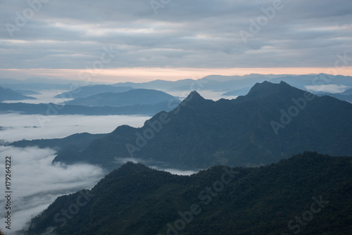 Mountain landscape at Phu chi fah Chiang rai thailand