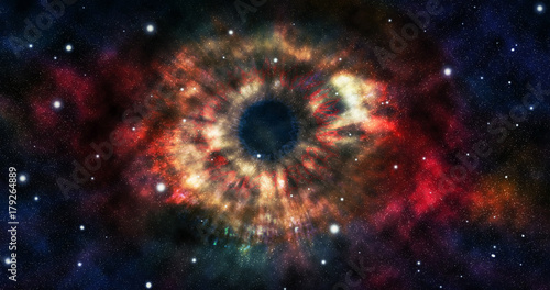 Galactic nebula. Artistic visualization.