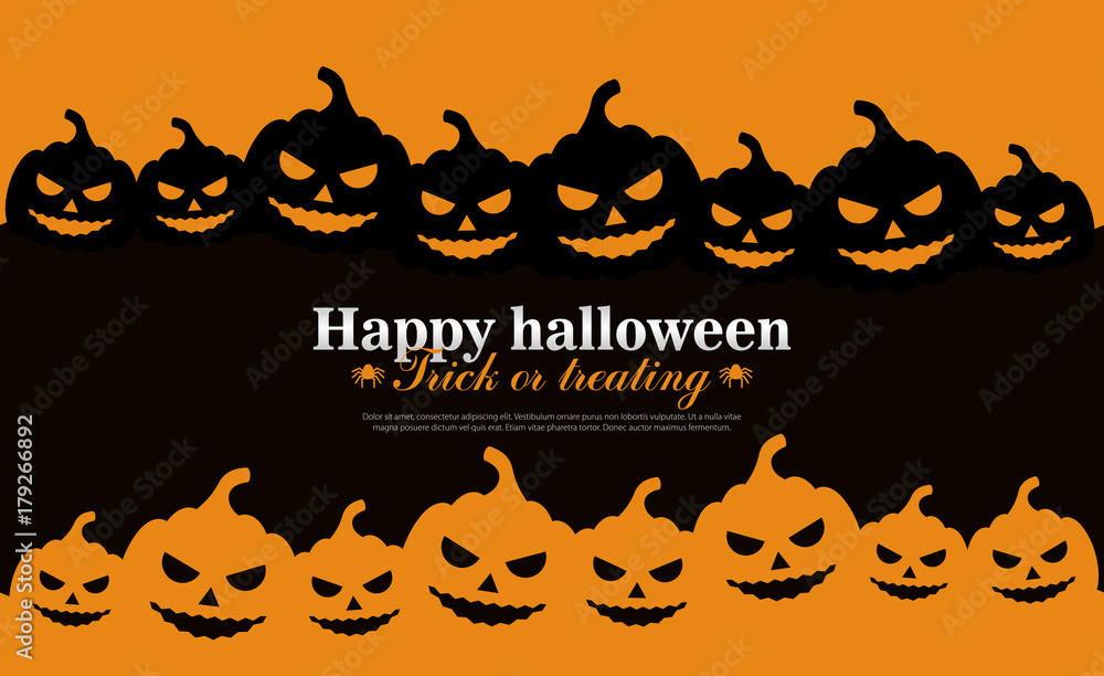 Halloween Background with pumpkins. Vector illustration for banner, poster, greeting card and party invitation. Halloween Background with pumpkins. Vector illustration for banner, poster, greeting card and party invitation.