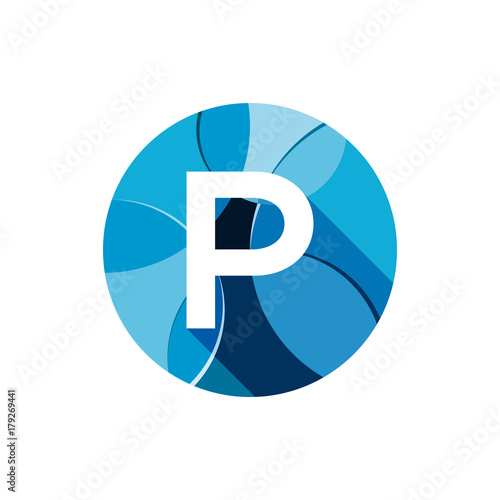 initial letter logo circle abstract
