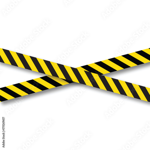 yellow and black danger ribbons