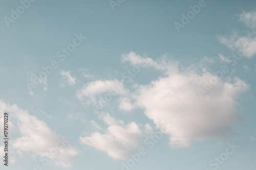 Sky Overlay: Bright teal blue sky with some clouds