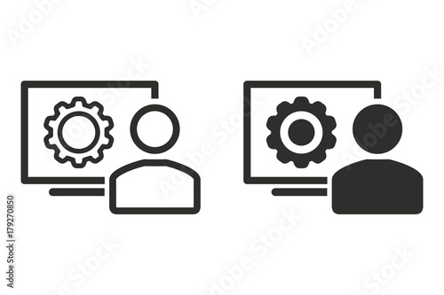Assistance vector icon.