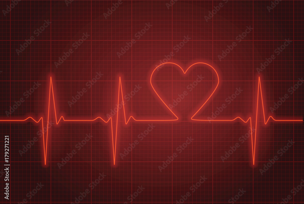 Vector illustration of heart pulse. Vector illustration of heart pulse.