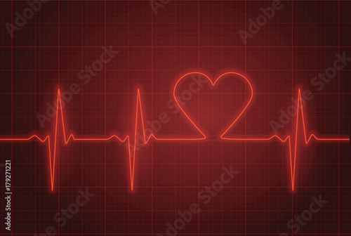 Vector illustration of heart pulse.