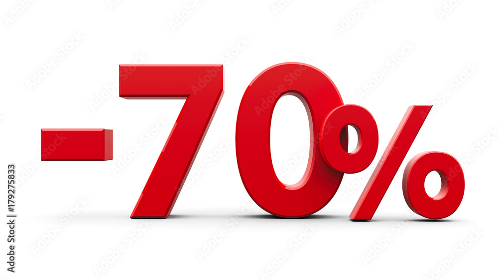 Red minus seventy percent Red minus seventy percent