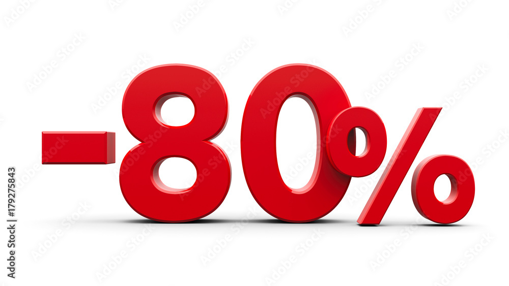 Red minus eighty percent Red minus eighty percent