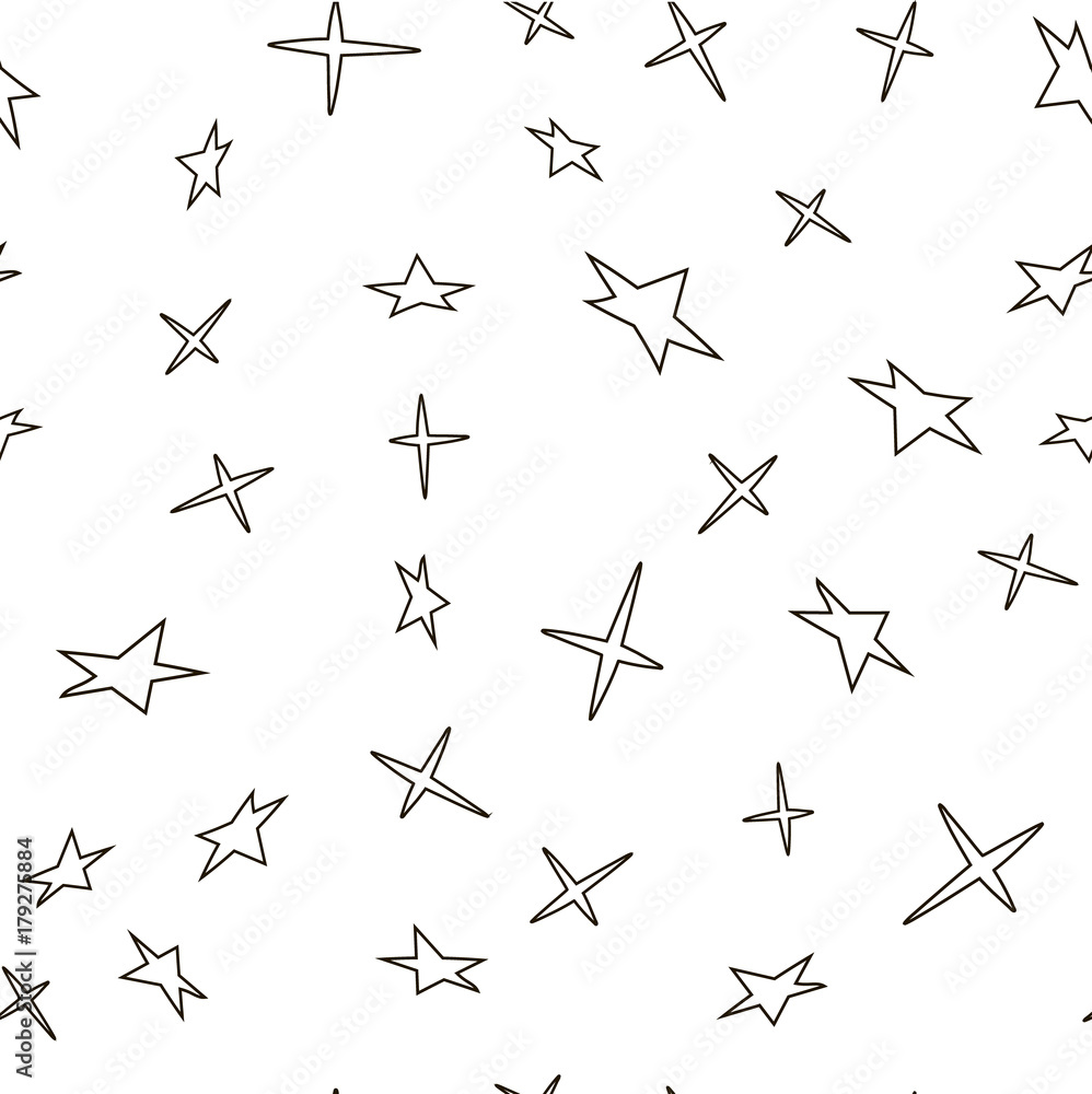 Christmas stars, seamless pattern