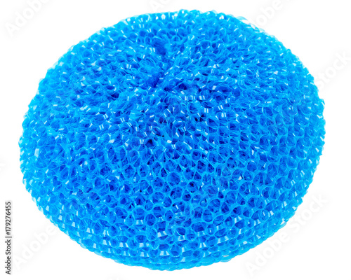 Blue vibrant plastic scourer