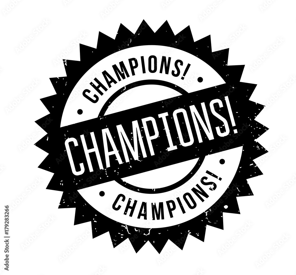 Champions rubber stamp. Grunge design with dust scratches. Effects can be easily removed for a clean, crisp look. Color is easily changed. Champions rubber stamp. Grunge design with dust scratches. Effects can be easily removed for a clean, crisp look. Color is easily changed.