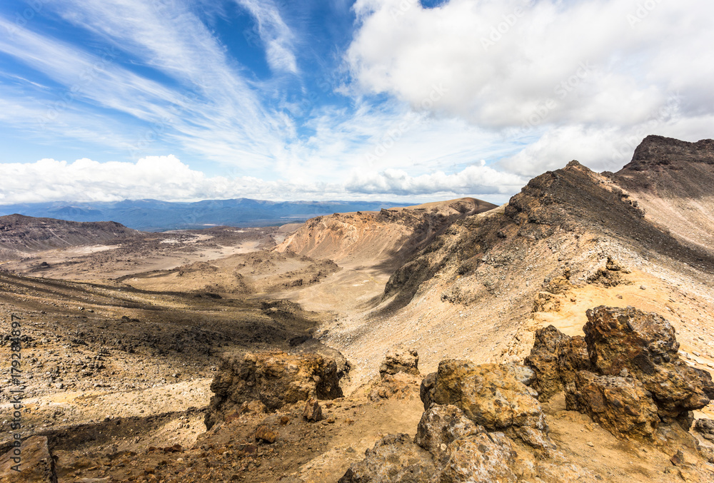 Tongariro Alpine crossing in New Zealand