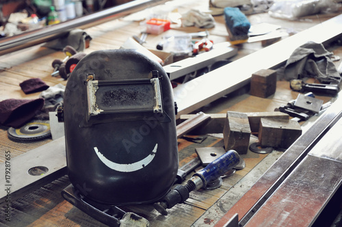 Smile,welding mask and welding table