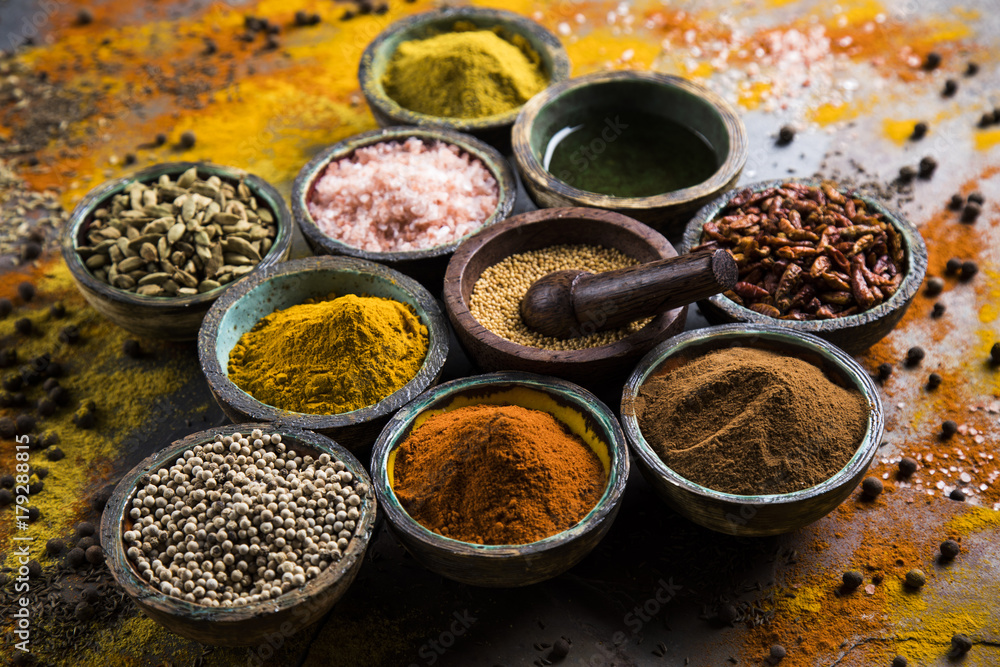 Wooden bowl, Hot spices