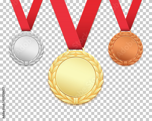 Set of three medals.