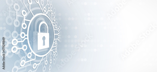 Cyber security and information or network protection. Future technology web services for business and internet project