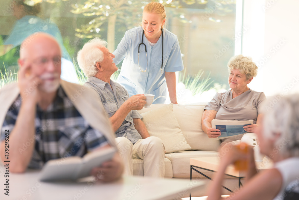 Elderly man asking doctor Elderly man asking doctor