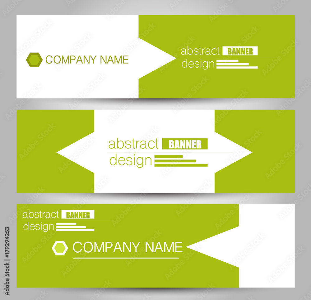 Banner template. Abstract background for design,  business, education, advertisement. Green color. Vector  illustration.