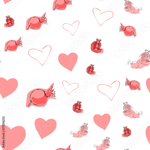 seamless pattern with garnet