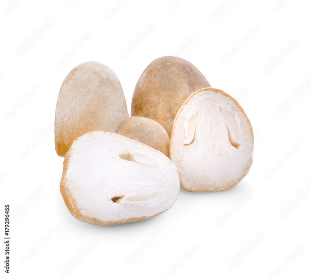 Straw mushrooms in isolated white background Straw mushrooms in isolated white background