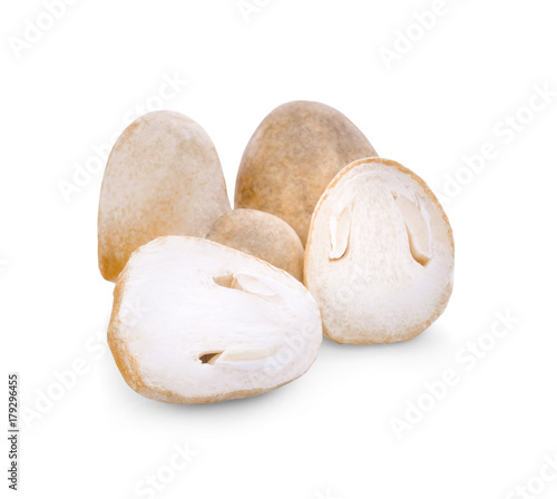 Straw mushrooms in isolated white background