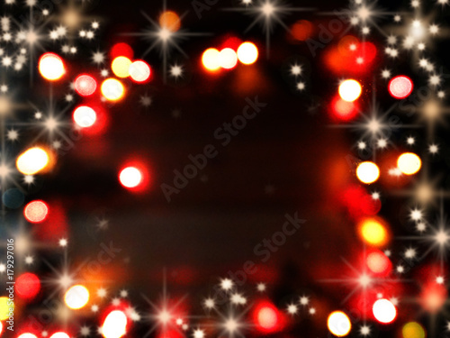 abstract background soft blurred christmas lights garland