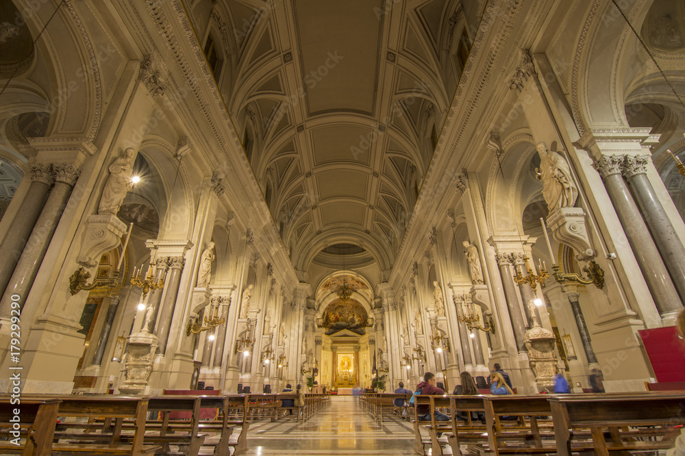 L'interno della Cattedrale di Palermo, Italia