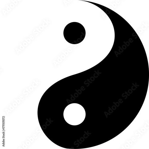 Yin yang decorative symbol