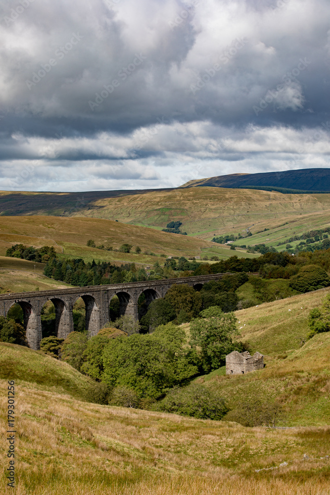 Yorkshire Dales valley railway England