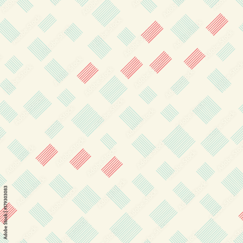 Repeating pattern with small squares made of stripes. Seamless vector pattern. Hand drawn image. Repeating pattern with small squares made of stripes. Seamless vector pattern. Hand drawn image.