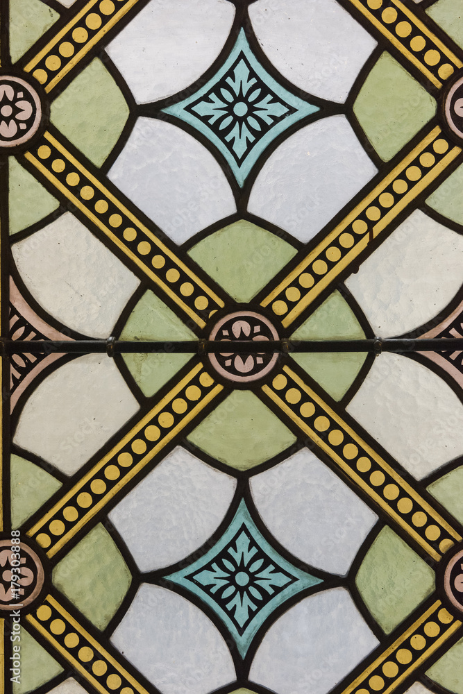 Stained glass detail of colors Stained glass detail of colors