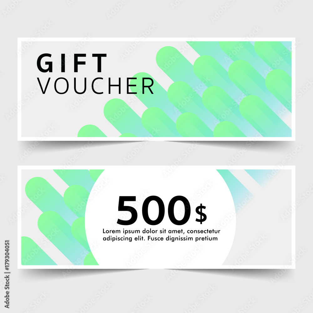 Abstract Design Business Gift voucher and background template with colorful cute coupon design,vector illustrator