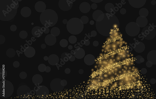 Golden Christmas tree