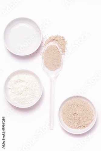 Clay powder and water - facial mask ingredients
