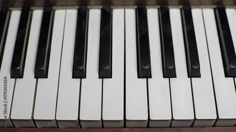 Piano Keys close up keyboard tracking shot Piano Keys close up keyboard tracking shot