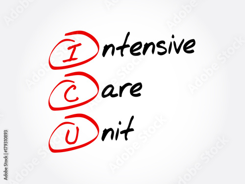 ICU - Intensive Care Unit acronym, concept background
