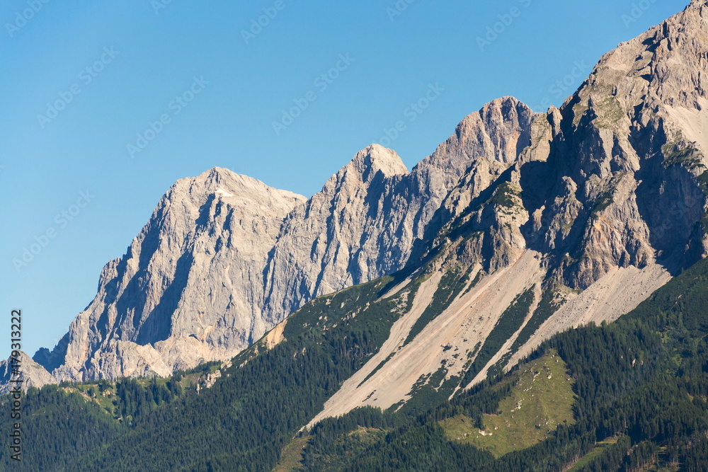 Dachstein Mountains over Schladming, Northern Limestone Alps, Austria