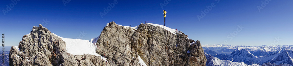 Fototapeta premium View from the Zugspitze, Germany, Bavaria